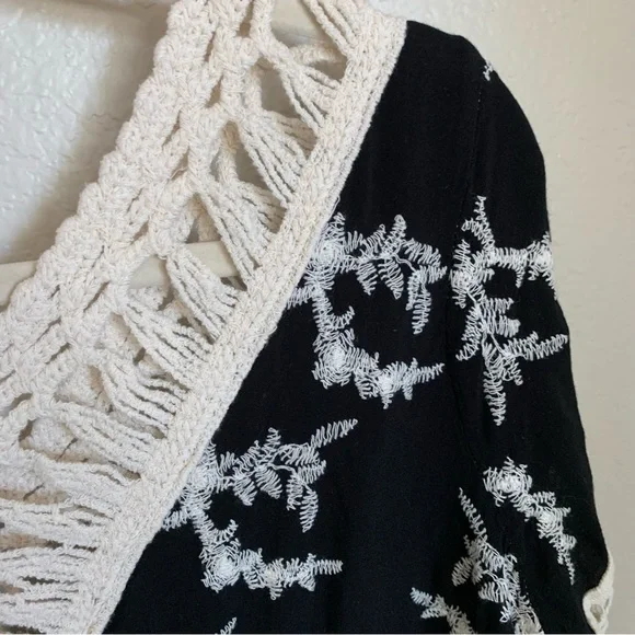 Solitaire | Size L Crochet Top Bohemian Western Festival Short Sleeve Festival - Picture 5 of 12